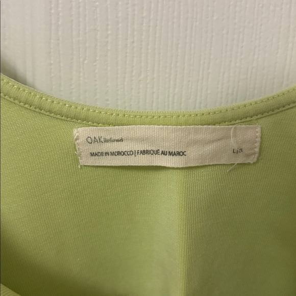 OAK Lime Green Crop Tank Top - Picture 3 of 5